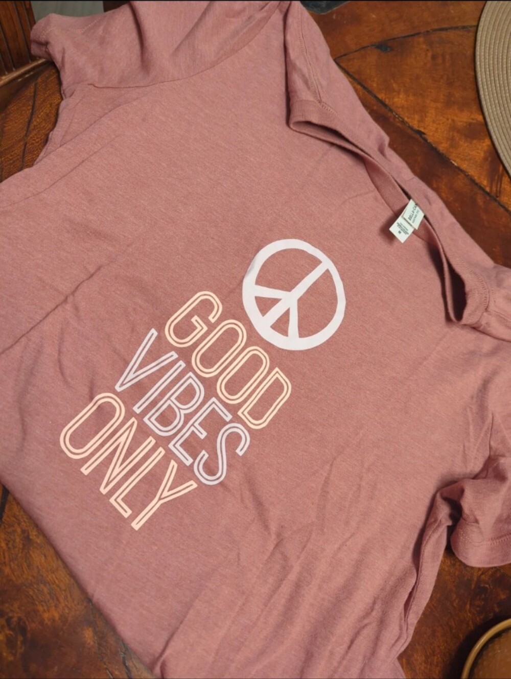 Good Vibes Only Rose Bella + Canvas Tee